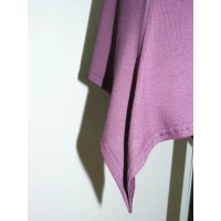 Tunika KIMONO dzianinowa z wydłużonymi bokami - śliwkowa